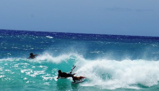 常に波打ち際の波が高いことからボディーボーダーに人気のサンディービーチ